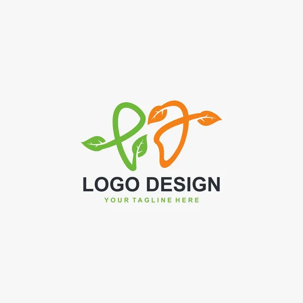 Dental Herbal Logo Design Vector Dentist Abstract Logo Sign Leaf — Stock Vector