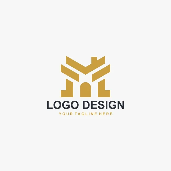 Brev Logo Design Vektor Monogram Typsnitt Abstrakt Design — Stock vektor