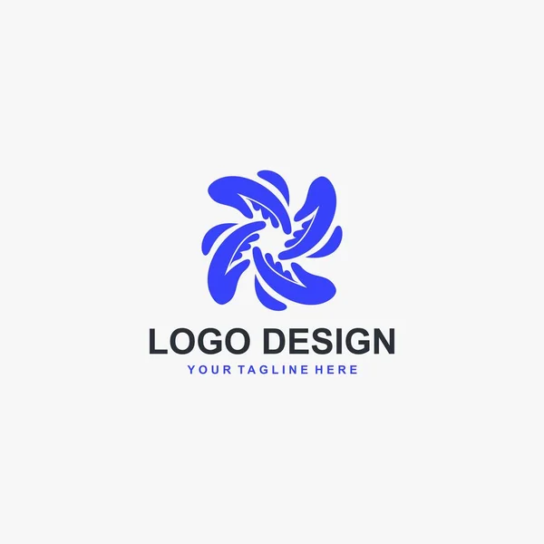 Kreis Hand Logo Design Vektor Hand Abstraktes Design Zeichen Für — Stockvektor