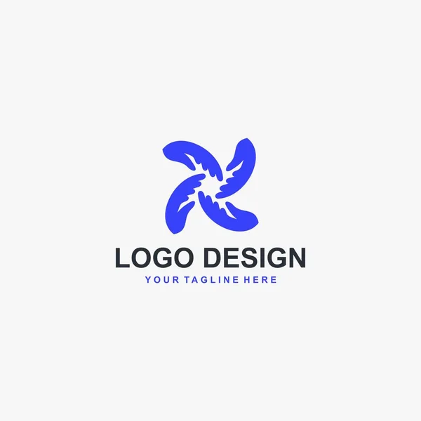 Kreis Hand Logo Design Vektor Hand Abstraktes Design Zeichen Für — Stockvektor