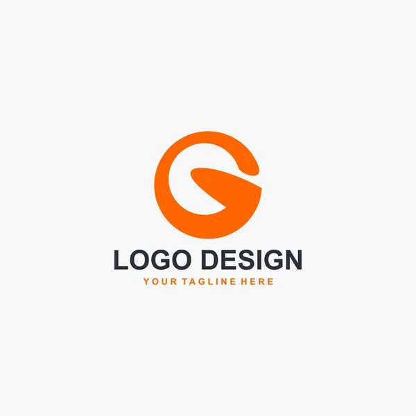 Carta Vetor Design Logotipo — Vetor de Stock