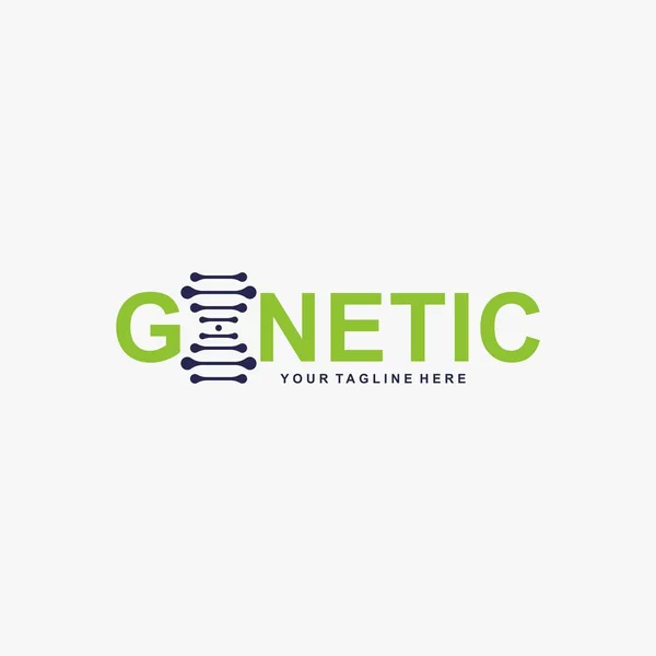 Генетический Вектор Дизайна Логотипа Днк Дизайн Логотипа — стоковый вектор