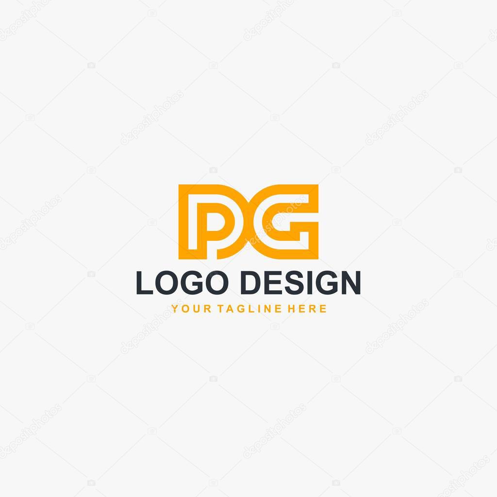 Letter Pg Logo Design Vector Type Dg Logo Design Monogram Logo Design Larastock