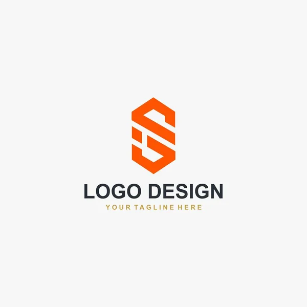 Monogramme Lettre Logo Design Vecteur — Image vectorielle