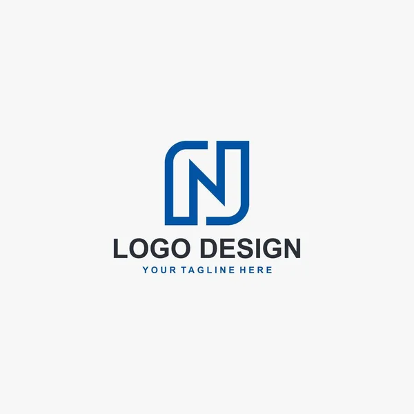 Monograma Letra Logotipo Design Vector —  Vetores de Stock
