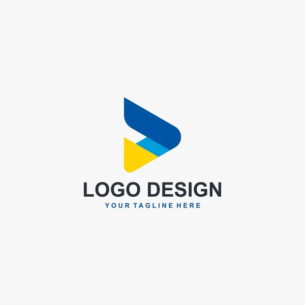 Triangle Technologie Logo Design Vektor Budoucí Barevný Design Loga Technický — Stockový vektor