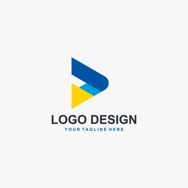 Vetor Design Logotipo Tecnologia Triangular Projeto Colorido Futuro Logotipo Projeto —  Vetores de Stock