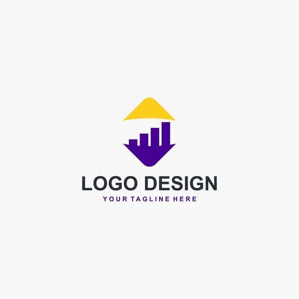Gestión Propiedades Logo Diseño Vector Logotipo Inmobiliario — Vector de stock