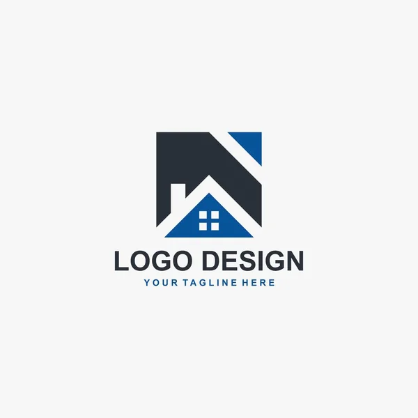 Logo Design Von Immobilienunternehmen Immobilienverwaltung Illustration Logo Vector — Stockvektor