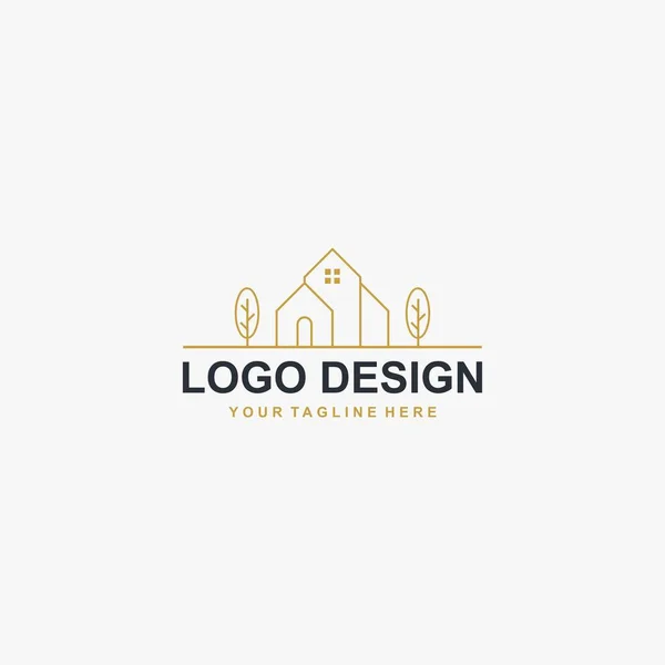 Diseño Del Logotipo Empresa Inmobiliaria Logotipo Ilustración Gestión Propiedad Vector — Vector de stock