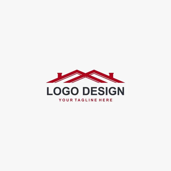 Société Immobilière Logo Design Logo Illustration Gestion Immobilière Vecteur — Image vectorielle