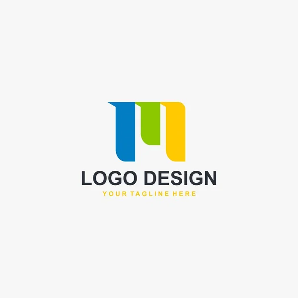Letter Logo Design Type Full Color Design Vector — Stock Vector