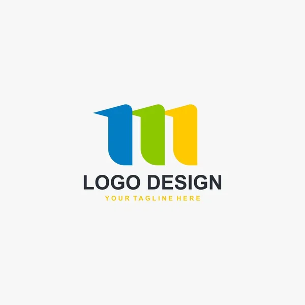 Letter Logo Design Type Full Color Design Vector — Stock Vector