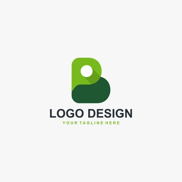 Letra Vector Diseño Logotipo Abstracto — Vector de stock
