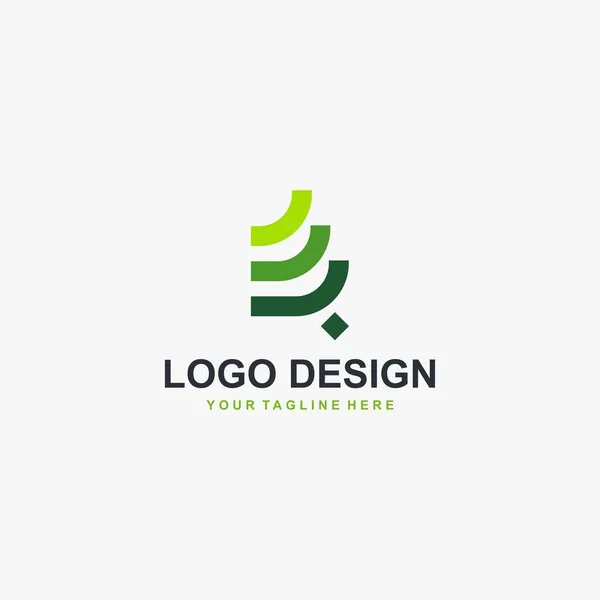 Абстрактный Вектор Дизайна Логотипа Буквы — стоковый вектор