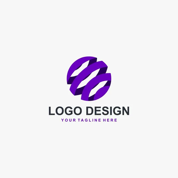 Digital Glob Logotyp Design Vektor — Stock vektor