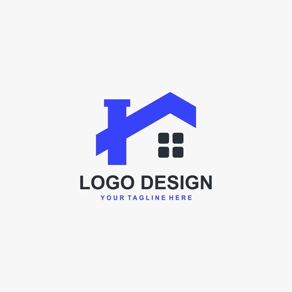Diseño Del Logotipo Empresa Inmobiliaria Gestión Propiedad Ilustración Logo Design — Archivo Imágenes Vectoriales