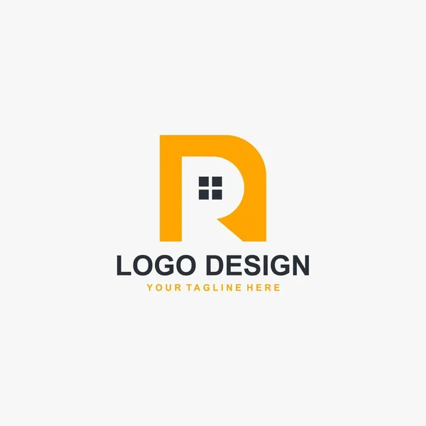 Design Logotipo Empresa Imobiliária Gestão Propriedade Ilustração Logotipo Design Vector —  Vetores de Stock