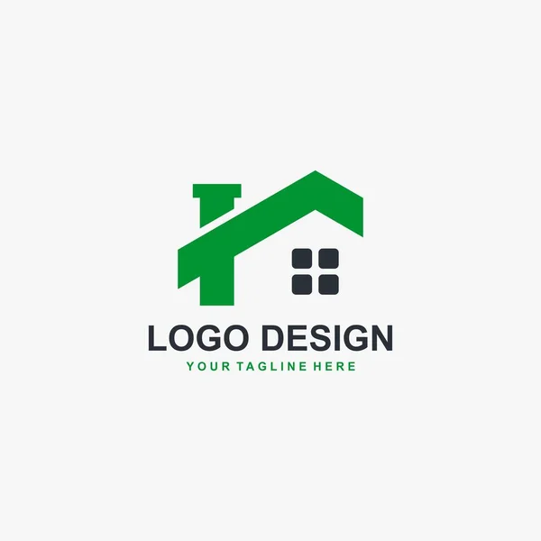 Logotypdesign För Fastighetsbolag Fastighetsförvaltning Illustration Logotyp Design Vector — Stock vektor