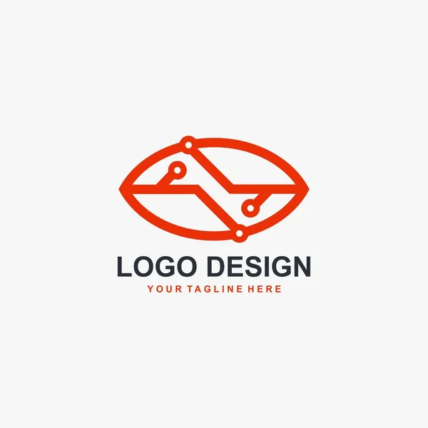 Diseño Logotipo Inteligente Artificial Vector Diseño Del Logotipo Del Concepto — Archivo Imágenes Vectoriales