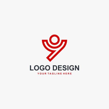 Y harfi logo tasarım vektörü. Teknoloji logosu tasarımı.