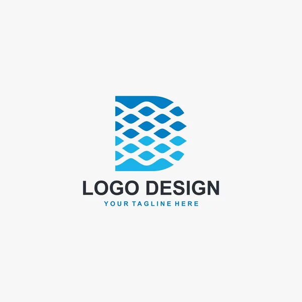 Letra Vector Diseño Logotipo Onda Buceo Diseño Abstracto Del Logotipo — Vector de stock