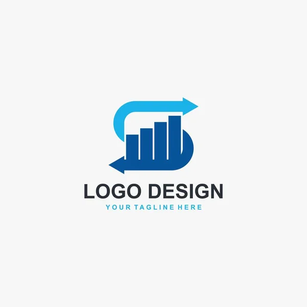 Carta Vetor Design Logotipo Gráfico Design Logotipo Financeiro —  Vetores de Stock