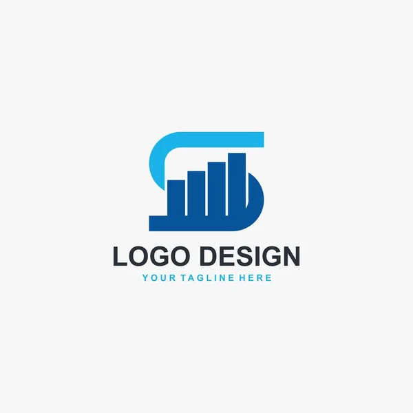 Στίγμα Σχεδιασμού Λογότυπου Γραφήματος Σχεδιασμός Οικονομικού Λογότυπου — Διανυσματικό Αρχείο
