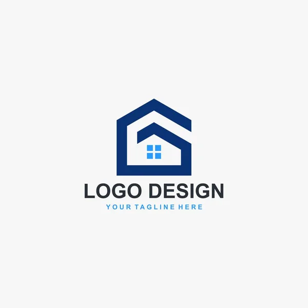 G harfi ve emlak şirketi logosu tasarımı. Özellik yönetimi illüstrasyon logosu - Vektör.