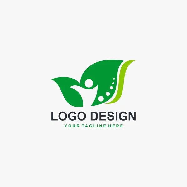 Suplemento Orgânico Vetor Design Logotipo Design Logotipo Saúde Natural — Vetor de Stock