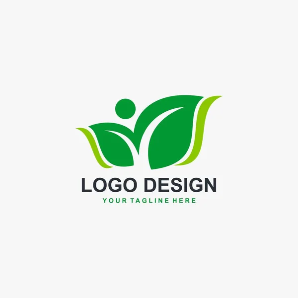 Suplemento Orgânico Vetor Design Logotipo Design Logotipo Saúde Natural — Vetor de Stock