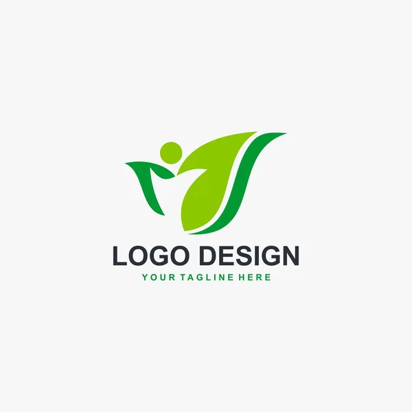 Vecteur Logo Supplément Biologique Logo Santé Naturelle Design — Image vectorielle