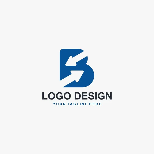 Letter Pijl Logo Ontwerp Vector Abstract Logo Ontwerp Type Logo — Stockvector