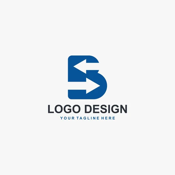 Carta Logotipo Seta Vetor Design Design Logotipo Abstrato Tipo Logotipo —  Vetores de Stock