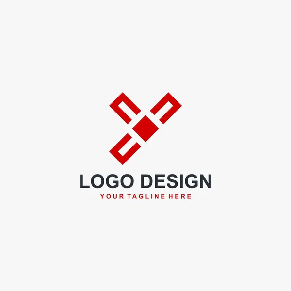 Στίγμα Σχεδίασης Λογότυπου Σχεδιασμός Λογότυπου Τεχνολογίας — Διανυσματικό Αρχείο