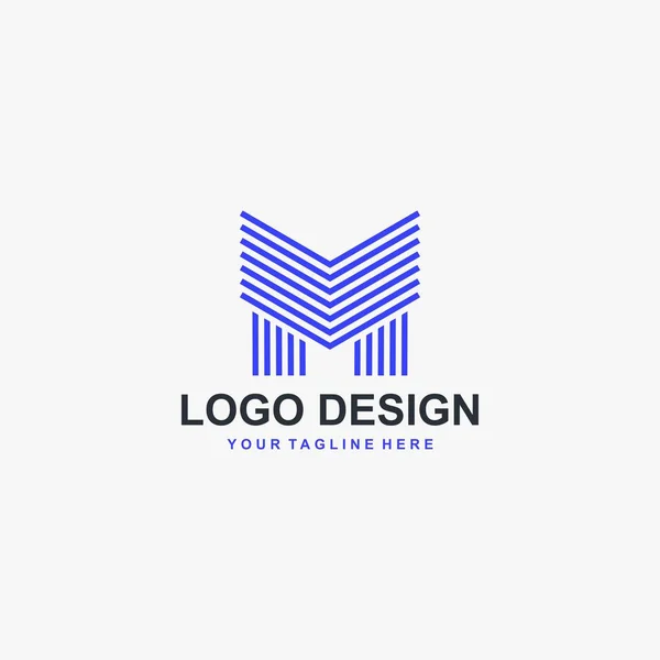 Letra Logo Design Vector Logotipo Inmobiliario Para Negocio — Vector de stock