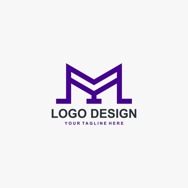Mのロゴデザインベクトル あなたのビジネスのための不動産ロゴ — ストックベクタ