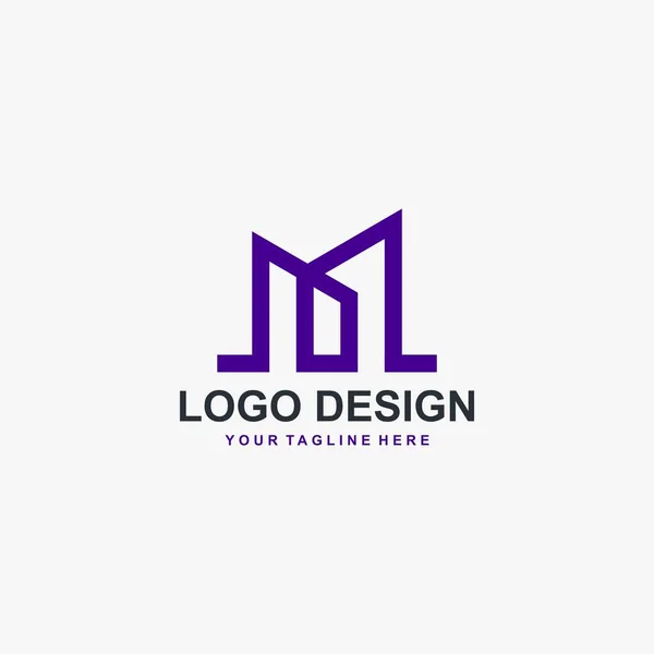 Letra Logo Design Vector Logotipo Inmobiliario Para Negocio — Archivo Imágenes Vectoriales
