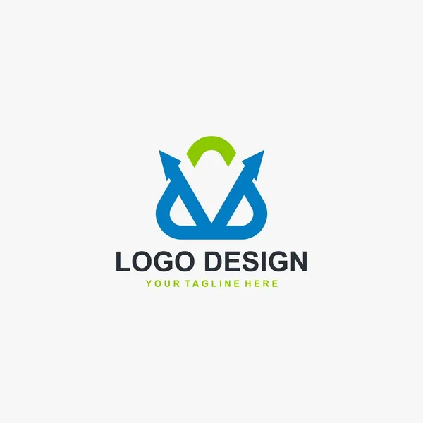 Vector Diseño Logotipo Flecha Triangular Concepto Abstracto Del Logotipo Para — Vector de stock