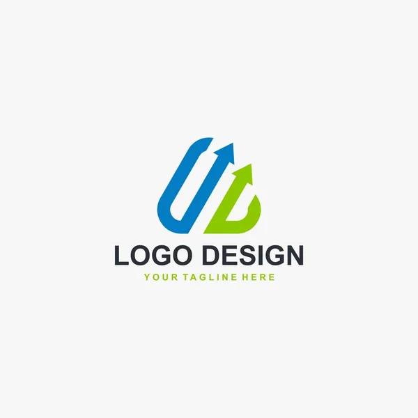 Vector Diseño Logotipo Flecha Triangular Concepto Abstracto Del Logotipo Para — Archivo Imágenes Vectoriales