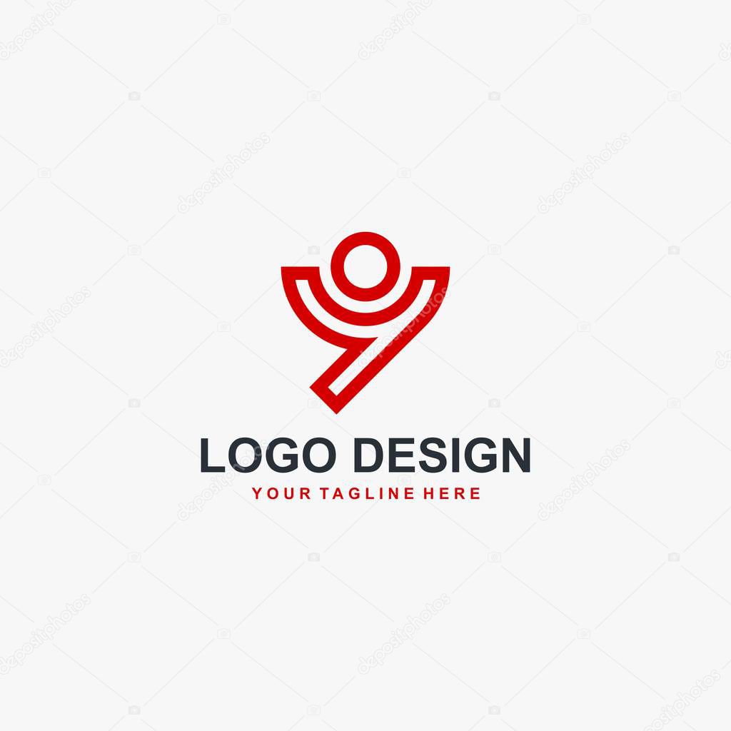 Letter Y logo design vector. Technology logo design.