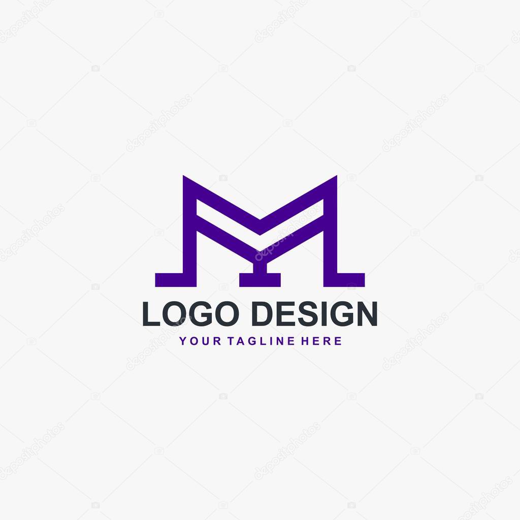 Letter M logo design vector. Real estate logo for your business.