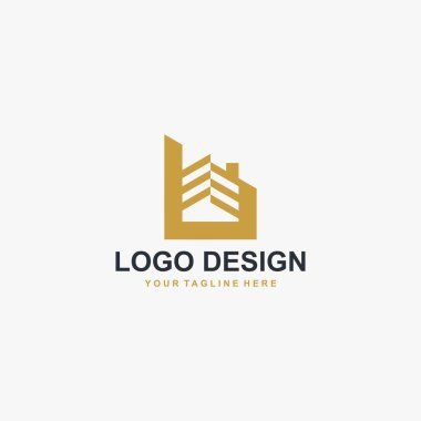 B harfi ev logosu tasarım vektörü. B evinin logo illüstrasyonunu imzala. Gayrimenkul şirketi için soyut logo tasarımı.