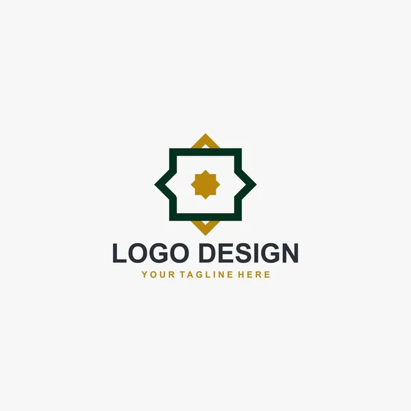 Design Logotipo Ornamento Islâmico Ilustração Vetorial Modelo Árabe — Vetor de Stock