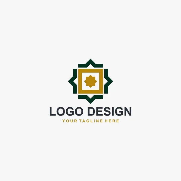 Diseño Del Logotipo Del Ornamento Islámico Ilustración Vectorial Plantilla Árabe — Vector de stock