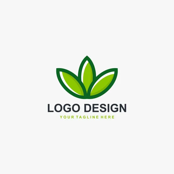 Moisson Logo Vecteur Conception Cercle Feuilles Design Abstrait Pour Une — Image vectorielle