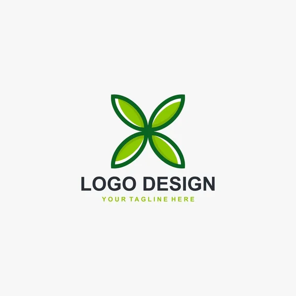 Σχεδιασμός Λογότυπου Συγκομιδής Αφηρημένος Σχεδιασμός Κύκλου Φύλλων Για Μια Γεωργική — Διανυσματικό Αρχείο