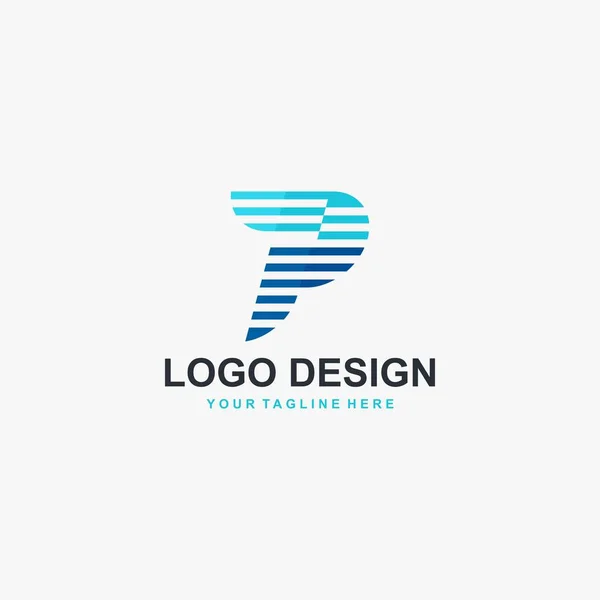 Letra Logo Design Vector Logotipo Del Concepto Ilustración Del Tipo — Vector de stock