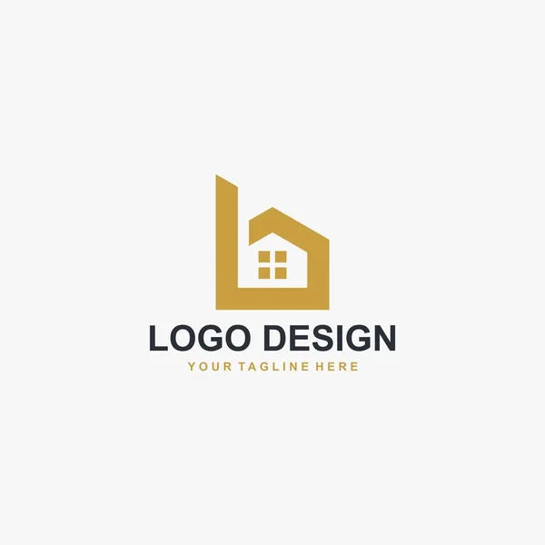 Letra Vector Diseño Del Logotipo Del Hogar Signo Ilustración Del — Archivo Imágenes Vectoriales