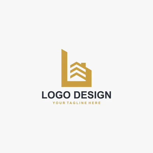 Γράμμα Home Logo Design Vector Εγγραφείτε Σπίτι Εικονογράφηση Λογότυπο Αφηρημένος — Διανυσματικό Αρχείο